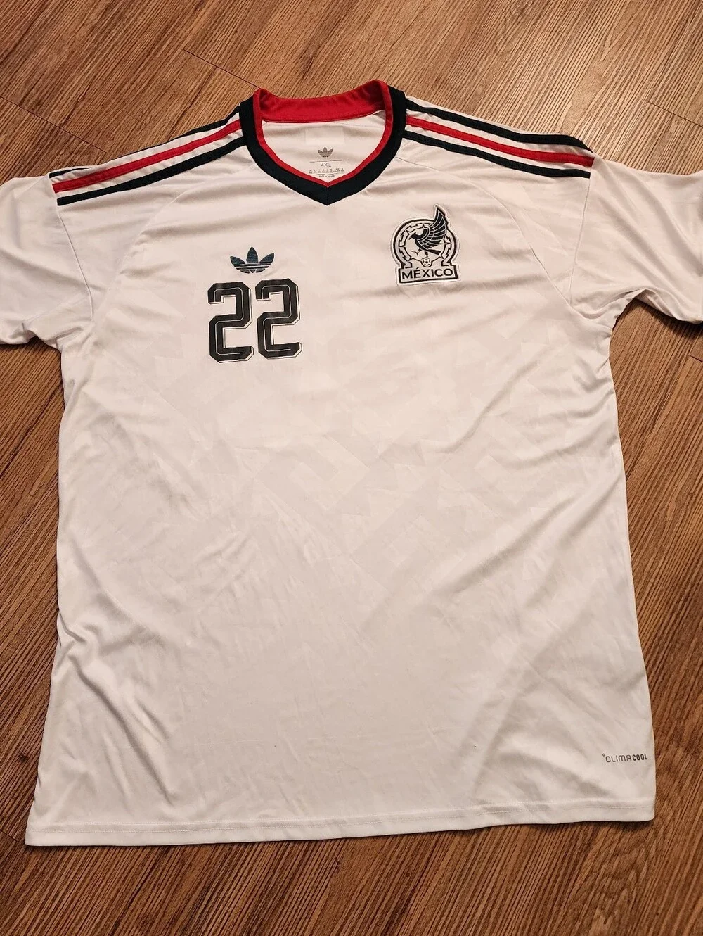 Soze. 4X Adidas Mexico White Kids Soccer Jersey #22xMetxico 2026 - Picture 4 of 8
